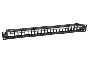 PATCHPANEL NEGRU 1U, 24 PORTURI, PT. NEECRANATE