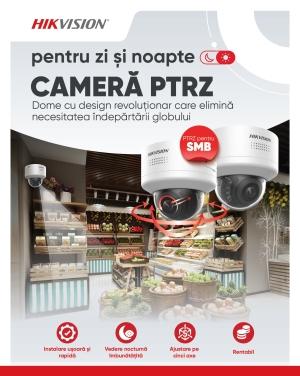 CAMERA IP DOME PTRZ 4MP IR SI WHITE LIGHT 40M MIC